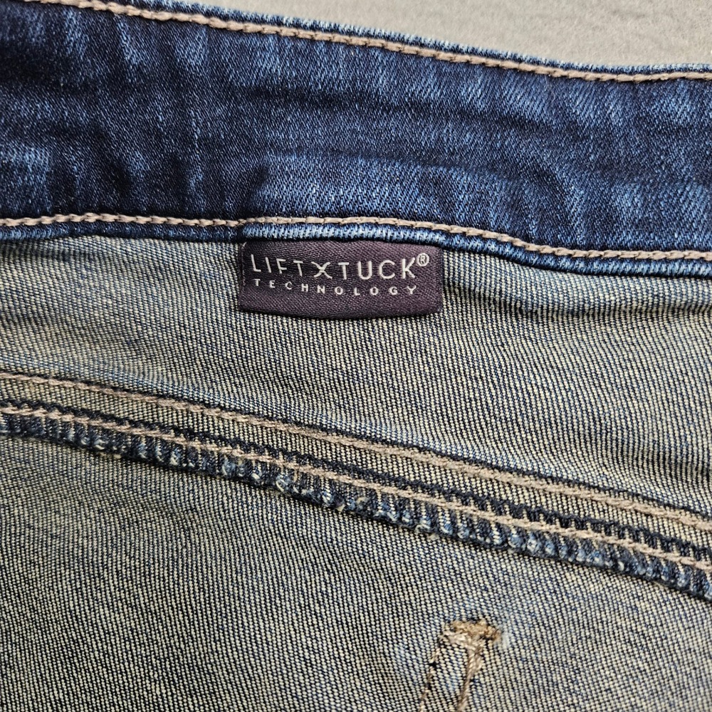 NYDJ Blue Jeans Womens Size 16 Vitality Slim Straight Distressed Cuffed Ankle - Picture 10 of 11
